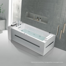 Right or Left Side Optional Massage Bathtub with Light and Faucet